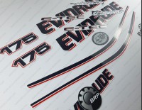 Evinrude 175HP E-tec White Cowl Outboard Decal Kit